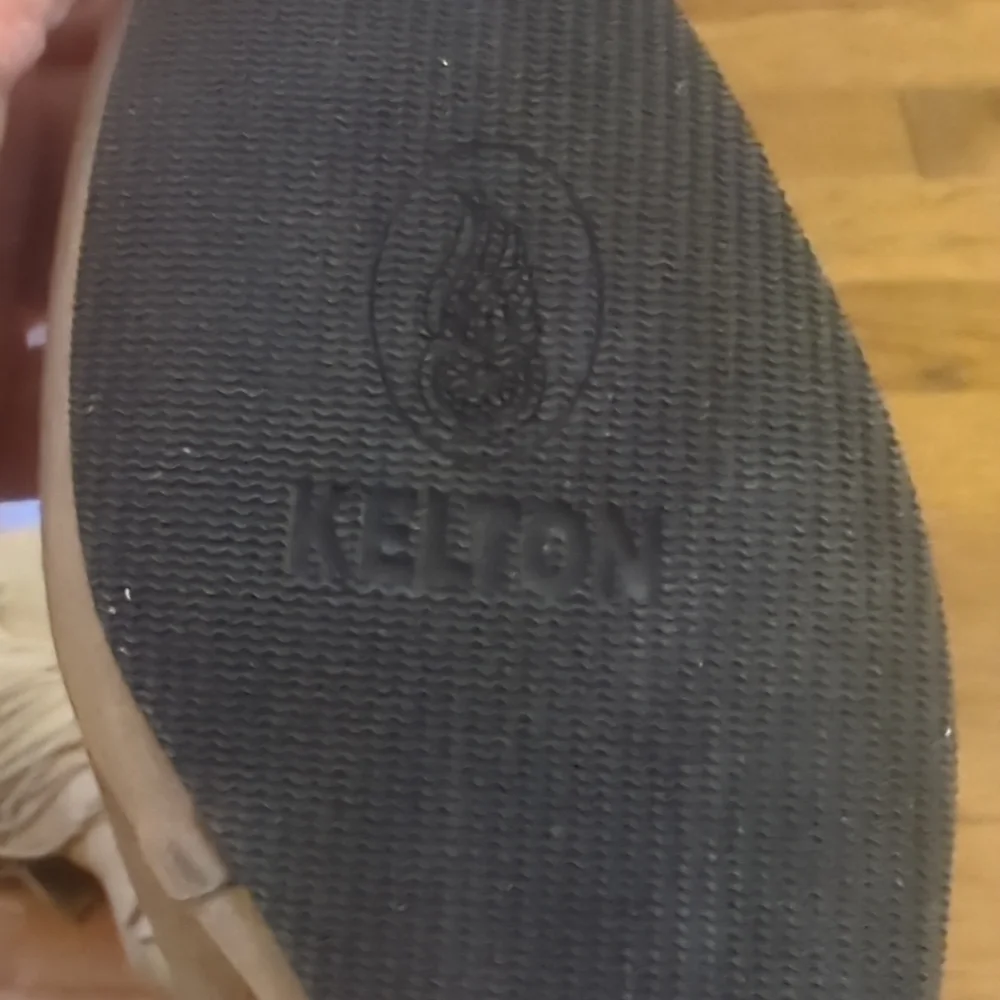 Kelton Suede leather beige fringe tall boots size 37 Made in Italy - Picture 7 of 14